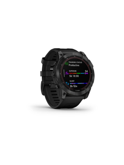 Garmin Fenix 7X Sapphire Solar Black титановый DLC с силиконовым ремешком (010-02541-23)
