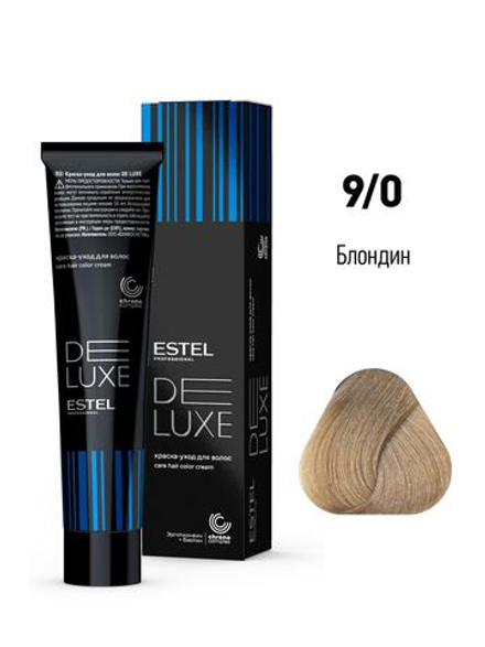 ESTEL De Luxe краска-уход для волос, 9/0 блондин, 60 мл