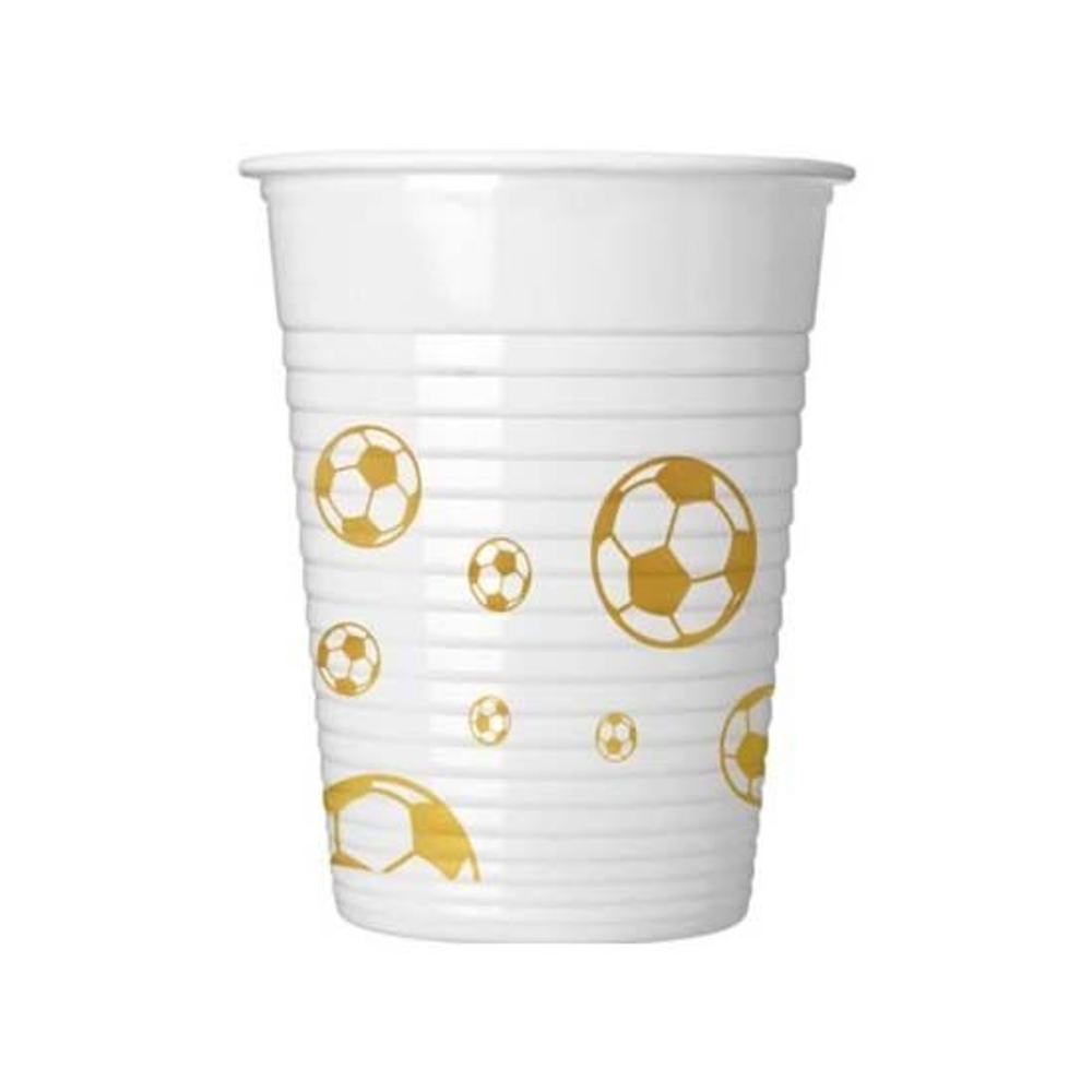 Стаканы Футбол золотой, 8 штук