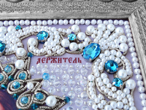 ЖС-6-СГ Набор для вышивания хрустальными камнями Господь Вседержитель (голубой)