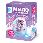 Мыло с картинкой "Монстрики" сиреневый (Фантазер)