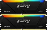 Оперативная память 32GB Kit (2x16Gb) DDR4 3200MHz Kingston FURY Beast RGB Black CL16 KF432C16BB12AK2/32WP