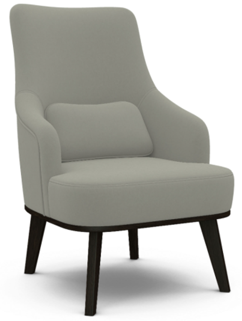 Кресло для отдыха Комфорт-5 высокая спинка 3 кат. (CATANIA SMOKE Бесцветный (Лак)) Элегия