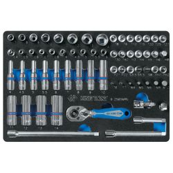 KING TONY (934-235MRV) Набор инструментов "EFFORT" в красной тележке, 235 предметов