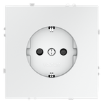 Розетка встраиваемая VOLTUM S70 с заземлением и защитными шторками, 16А, (белый матовый)