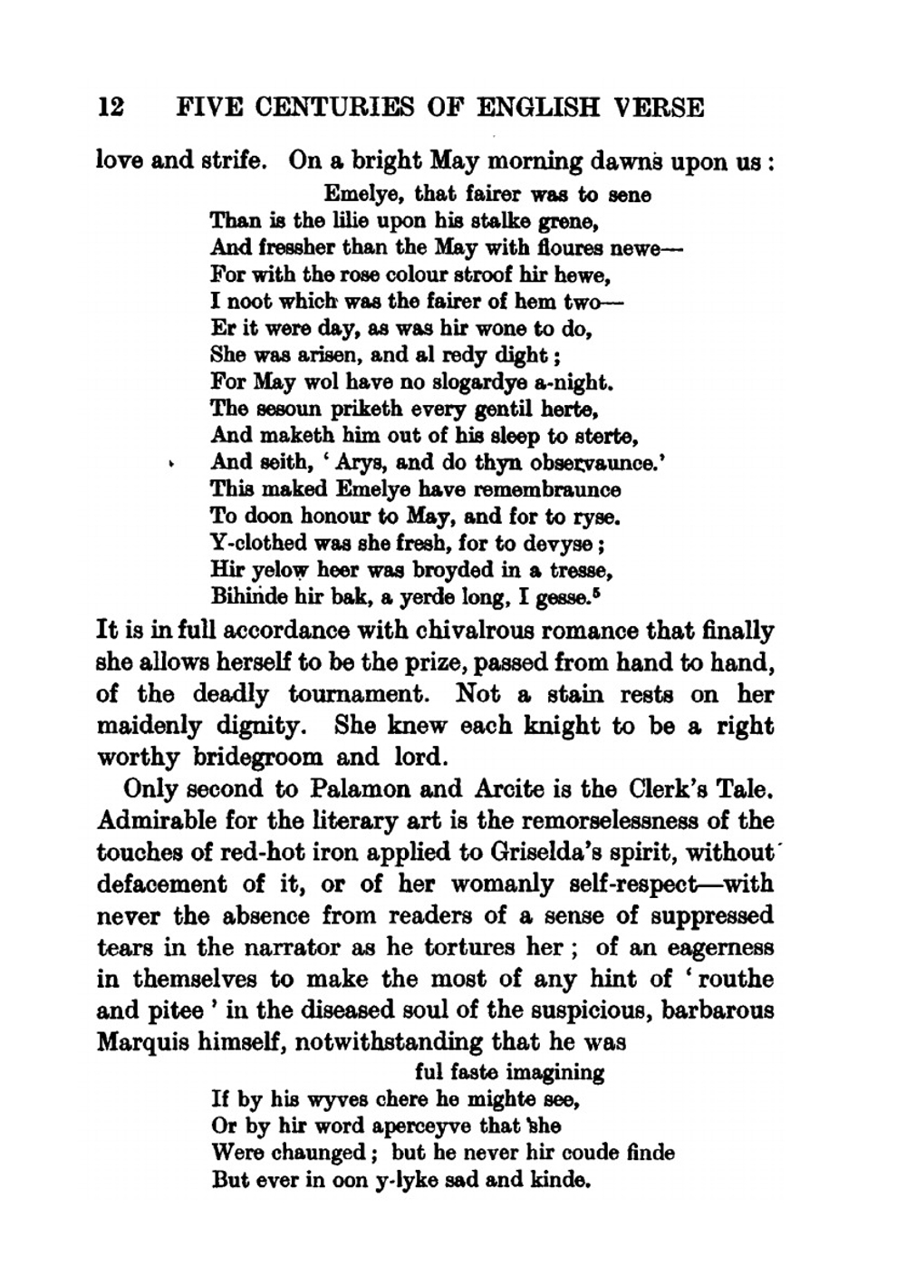 Five Centuries of English Verse. volume 1 | W. Stebbing