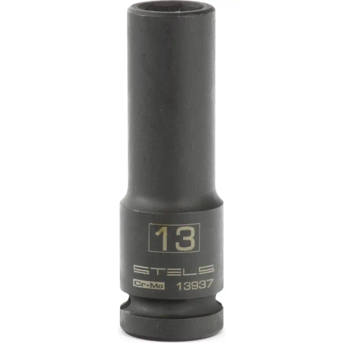Головка ударная удлиненная шестигранная, 13 мм, 1/2", CrMo// STELS 13937