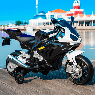 Детский электромобиль "BMW S1000RR", черный