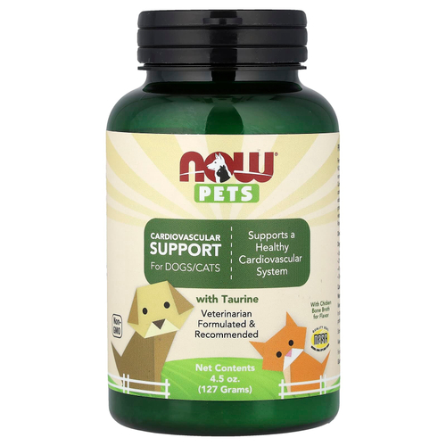 NOW Foods, Pets, добавка для кошек и собак для поддержки сердечно-сосудистой системы, 127 г (4,5 унции)