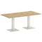 Onix Direct Стол прямоугольный O.SPRG-4 Тиквуд Светлый/Металл Белый 1800*900*750