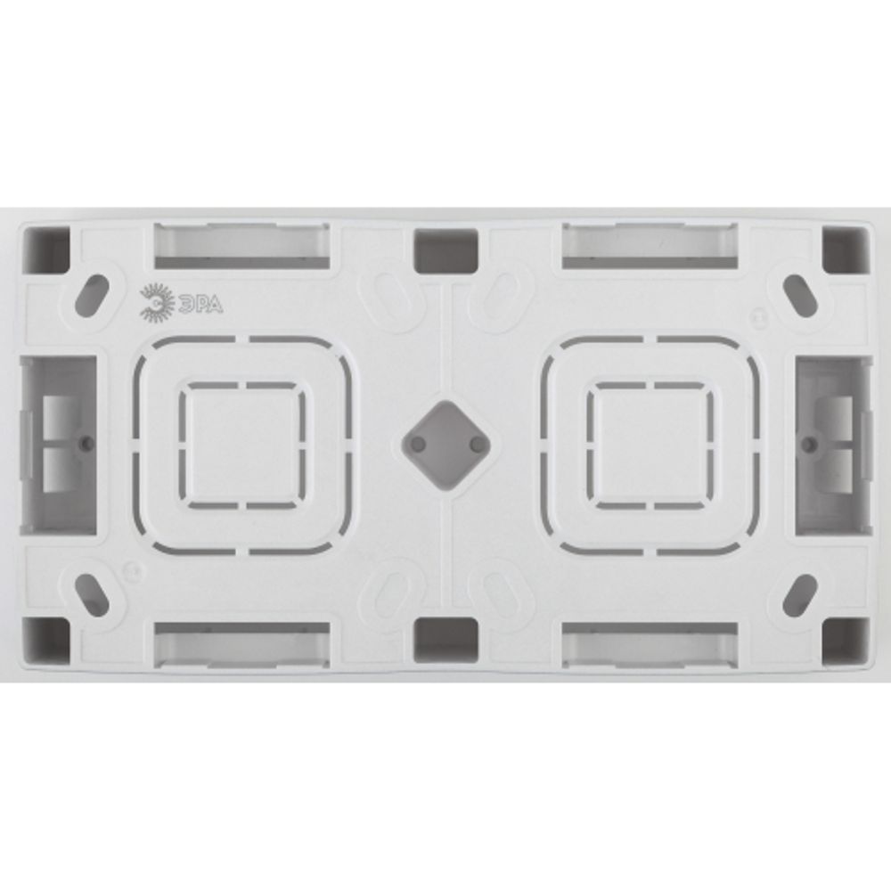 12-6102-12 ЭРА Коробка наклад. монтажа 2 поста, Эра12, графит