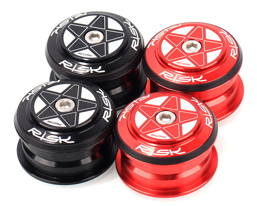 РУЛЕВАЯ КОЛОНКА RISK DH-441 .  1-1/8" полуинтегрированная  28.6/44/30мм , чашки AL7075 , пром Вес 11