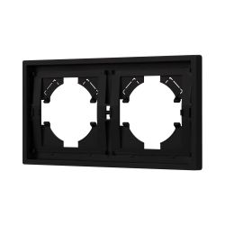 Рамка пластиковая FRM-TENDO-SFPL-2-BK (Arlight, Матовый черный) 054646