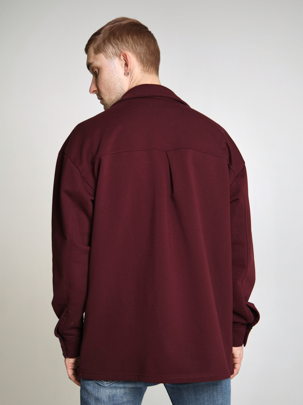 Рубашка трикотажная Город Горький бордо бордовая красная