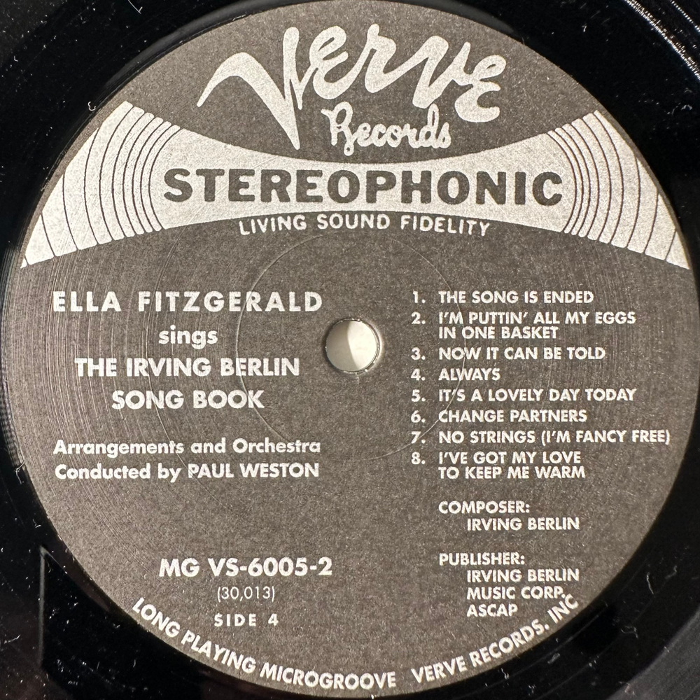 Ella Fitzgerald ‎– Sings The Irving Berlin Songbook 2LP (Германия 2004г.)