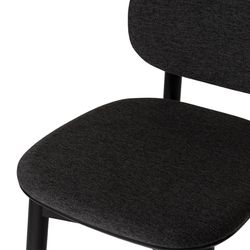 Стул барный с обивкой Saga, рогожка, темно-серый