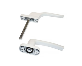 Гарнитур балконный для ПВХ двери - ручка двухсторонняя (узкая + стандарт), белый