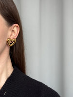 Серьги Сердечки Monet