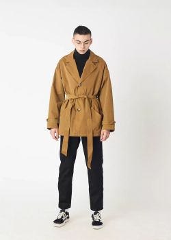Плащ Мужской Короткий Песочный