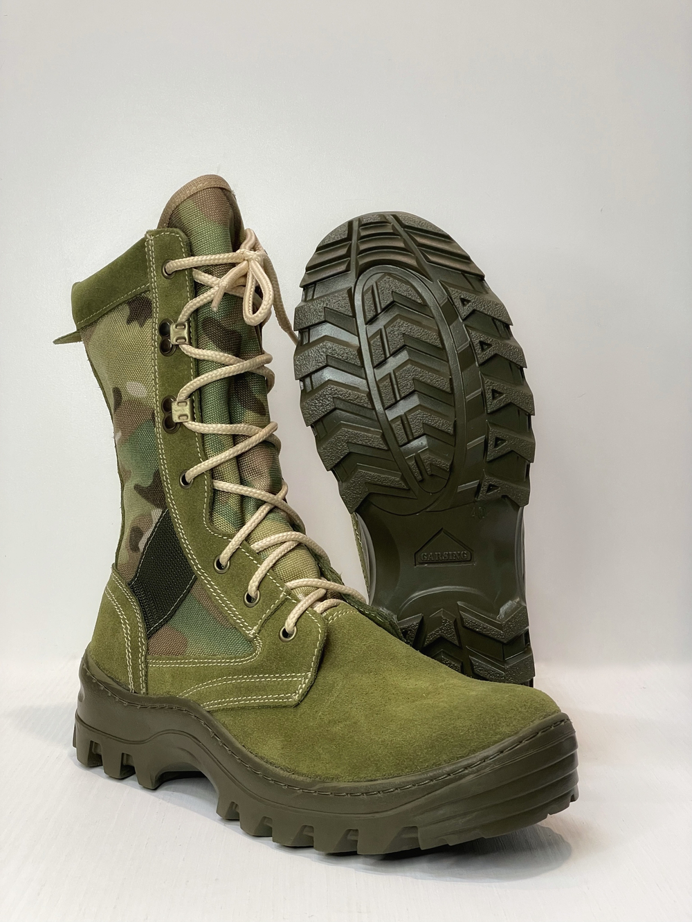 Ботинки тактические с высокими берцами 516 МО «SHOT CAMO MULTI» Мультикам