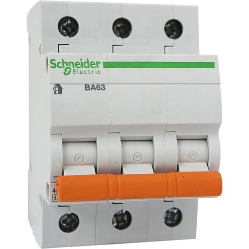 Автоматический выключатель Schneider Electric ВА63 3п 50A C 4,5 кА (автомат электрический) 11228