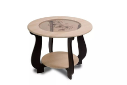 Стол журнальный СЖ-24 с рисунком Р-2/дуб/венге