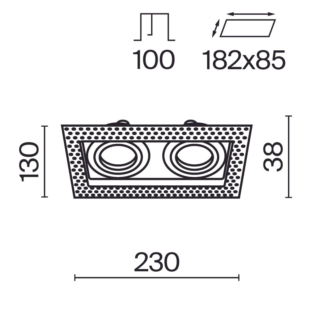 Встраиваемый светильник Technical DL003-02-W