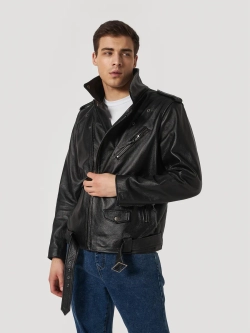 Косуха из натуральной кожи байкерская куртка