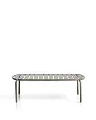 Уличный журнальный столик Joncols из алюминия с бежевой отделкой Ø 113 x 65 см