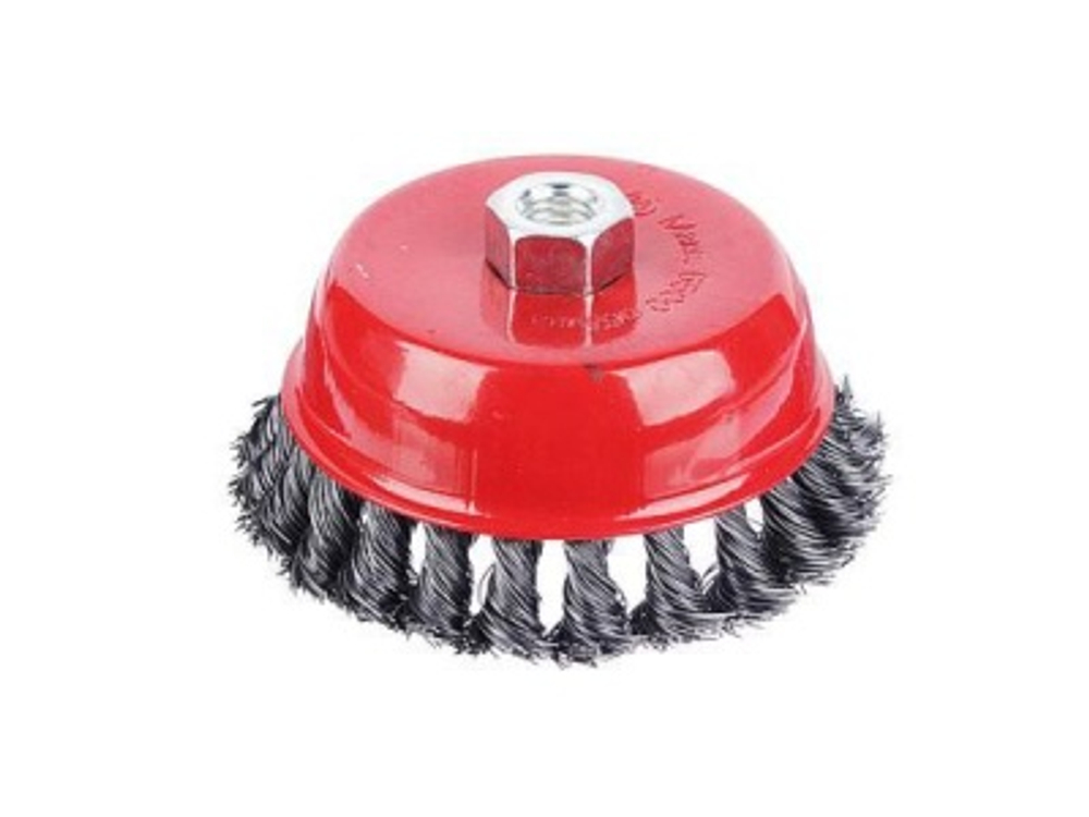 Щетка металл. ЕРМАК для УШМ 125мм/М14 крученая чашка (28шт/кор)