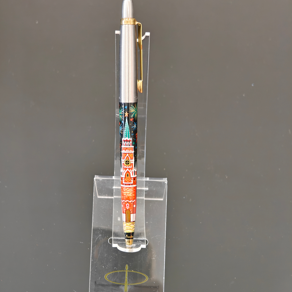 Ручка "Москва. Салют " малая с ручной росписью Палех