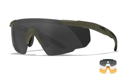 Очки тактические-защитные WILEY-X SABER ADVANCED (FRAME: MATTE OD GREEN, LENS: CLEAR, GREY, RUST)