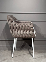 Стул Ist Casa Glam Dune, каркас белый, серый