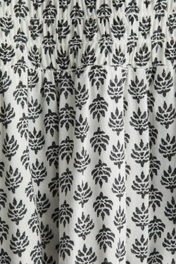 H&M Длинная юбка в складку, белый/серый