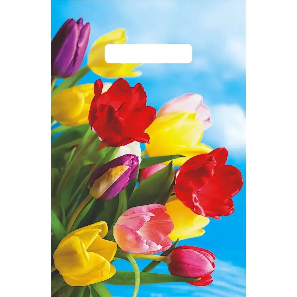 Пакет с вырубной неусиленной ручкой 20см Монро Артпласт (х100) (комплект 100 шт)