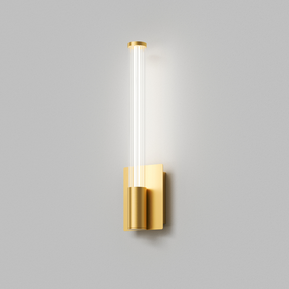 Светильник настенный AURA, 9 Вт, 3000К, 105?73x400 мм, алюминий+стекло, бронза