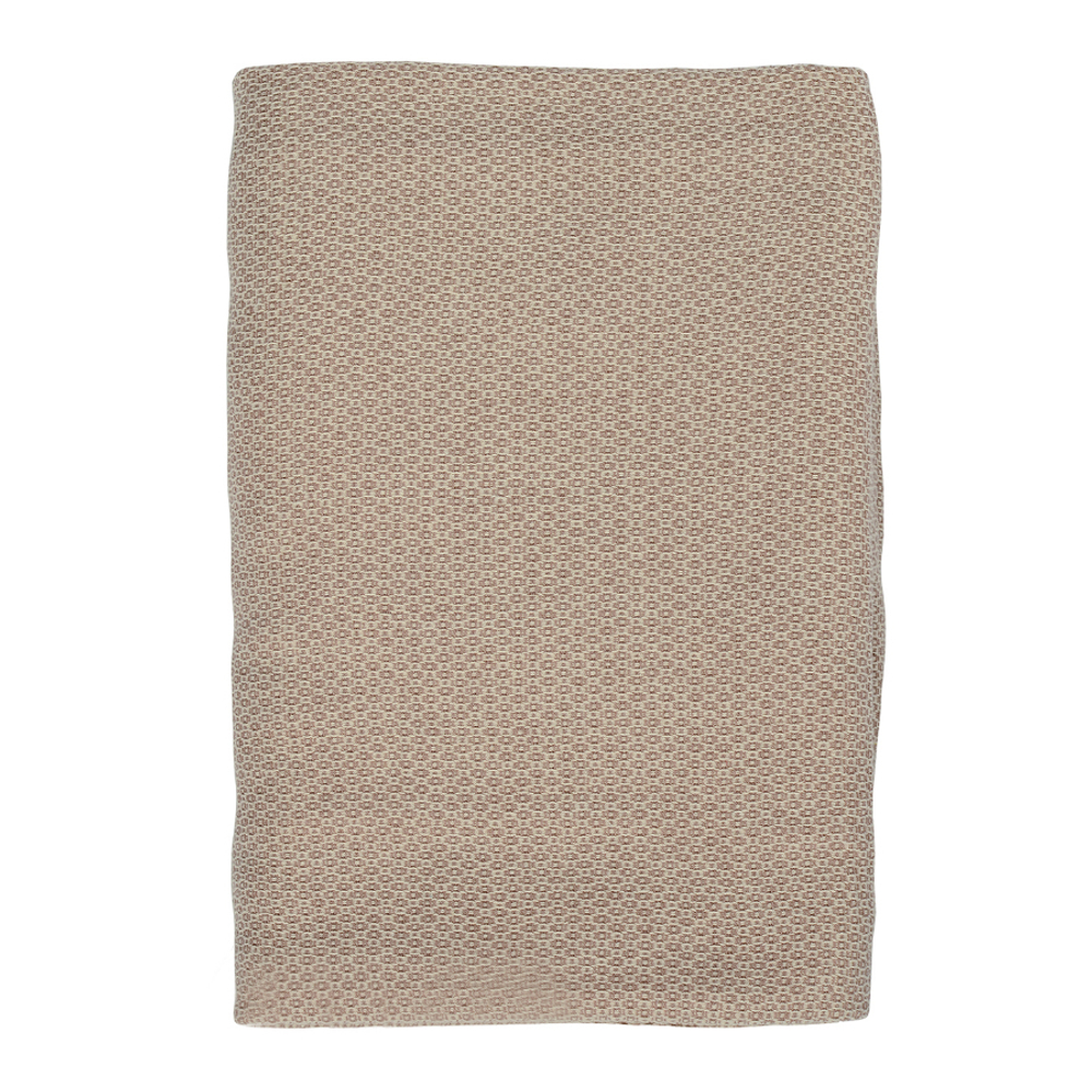 Покрывало хлопковое 230х250 Tkano Ethnic бежевое