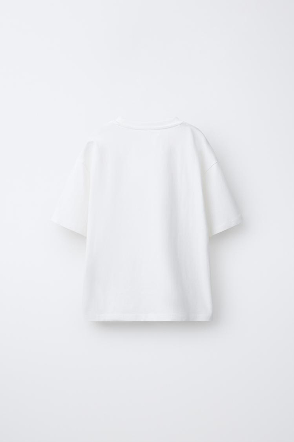 ZARA ФУТБОЛКА С ПРИНТОМ, БЕЛЫЙ