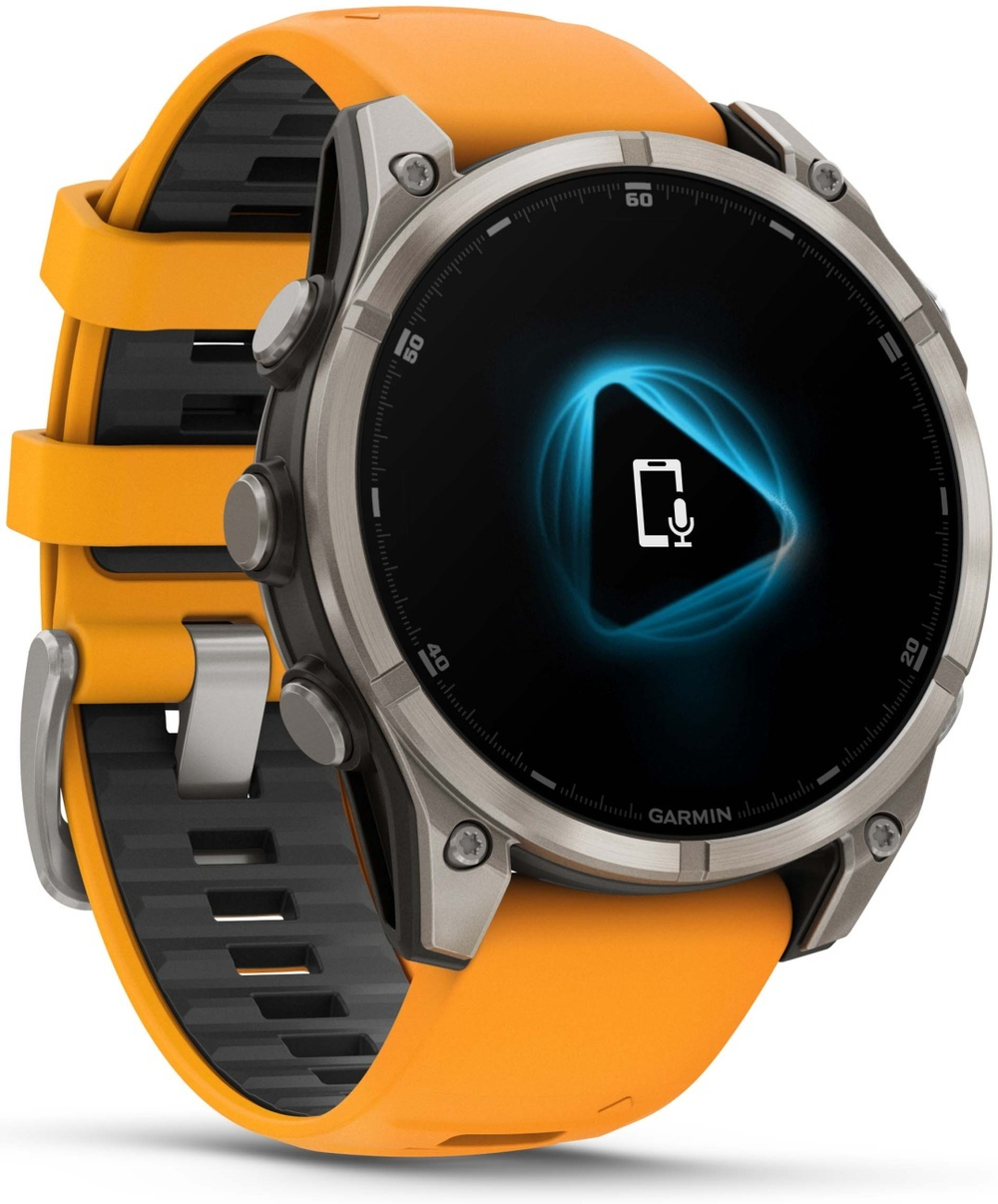 Смарт-часы Garmin Fenix 8 47 мм серебристый-оранжевый