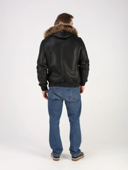 Дубленка натуральная куртка зимняя с капюшоном