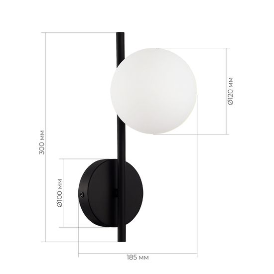 SLE1193-401-01 Светильник настенный Черный/Белый G9 LED 1*5W 4000K ENKEL