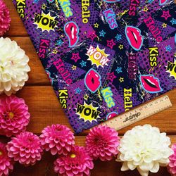 Ткань оксфорд 210 wow kiss pop art