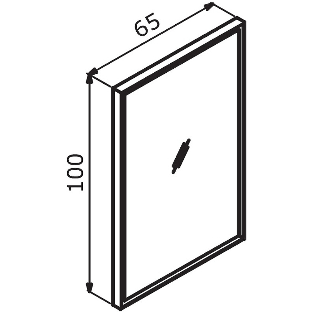 Зеркало Orka Cube 65x100 3000368 с подсветкой Белое матовое с бесконтактным выключателем