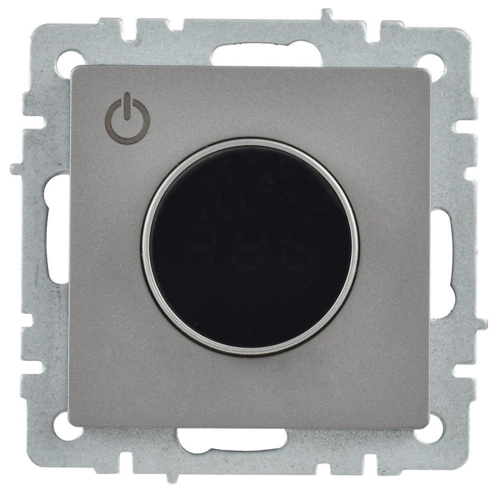 BRITE Термостат электронный с индикацией ТС10-1-БрС сталь IEK