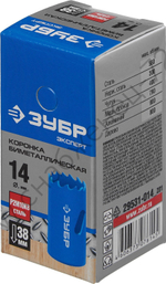 ЗУБР 14 мм, сталь Р6М5, Биметаллическая коронка (29531-014)