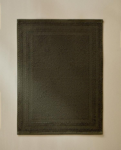 ZARA HOME КОВРИК ДЛЯ ВАННОЙ ИЗ ХЛОПКА С АНТИСКОЛЬЗЯЩЕЙ ПОВЕРХНОСТЬЮ, ХАКИ