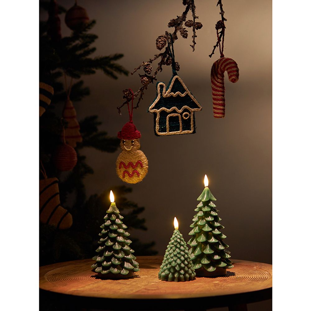 Набор елочных украшений Classics из джута и гофрированного картона из коллекции New Year Essential, 4 шт.