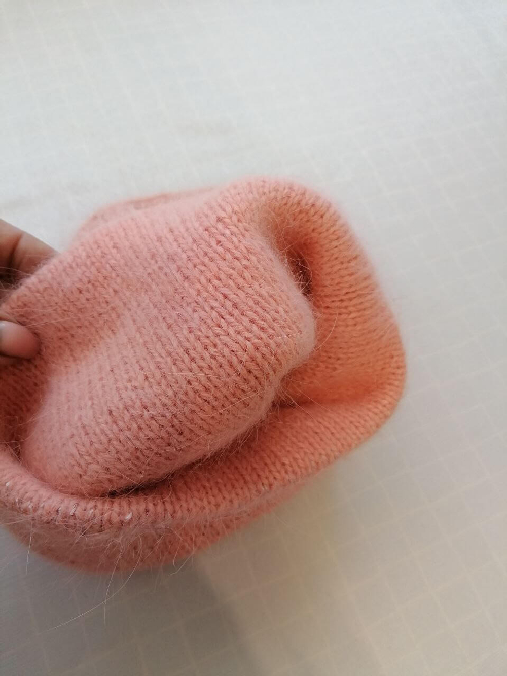 Шапка бини вязанная женская