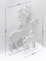 Новогодний декор. Комплект из двух оленей 66см, 53см