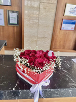 Коробка-сердечко из 17 роз